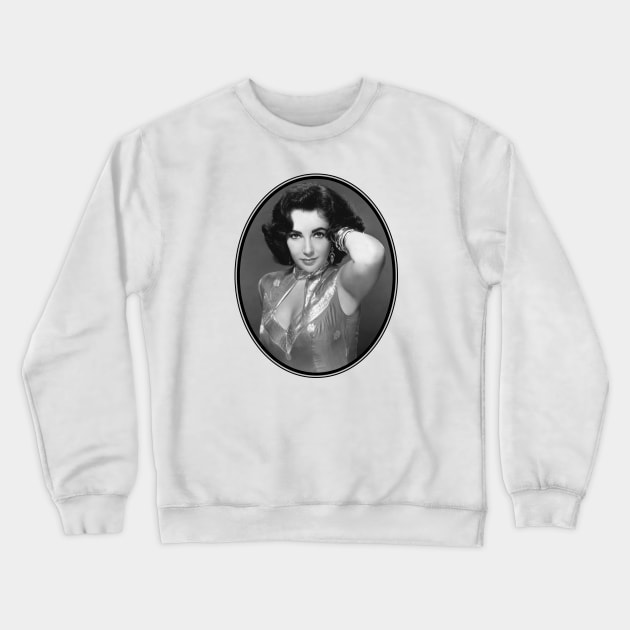 Elizabeth Taylor: Glamourous Sophistication Crewneck Sweatshirt by Noir-N-More